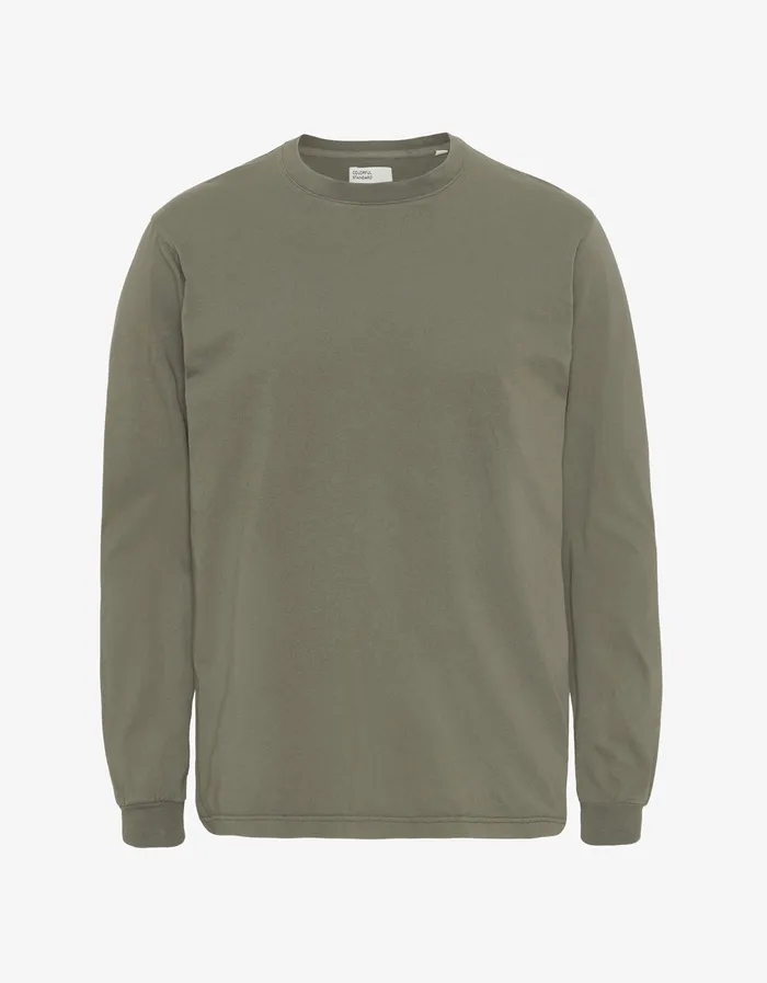 TShirts Oversized Organic LS TShirt 8211 Dusty Olive 8211 Colorfulstandard Men