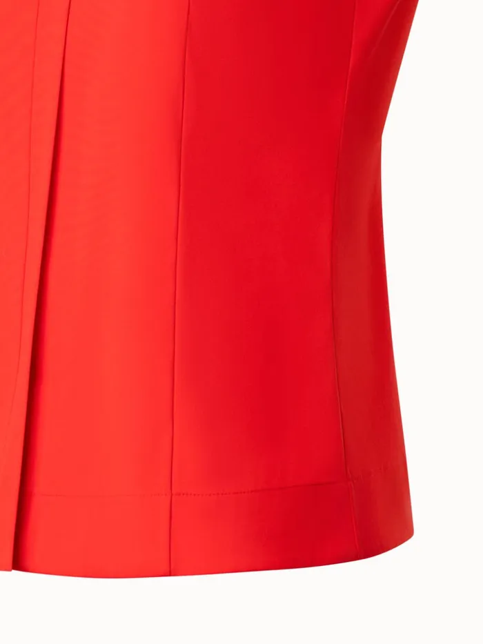 Tailored Cotton Stretch Poplin Blouse Poppy Women Akris Blouses