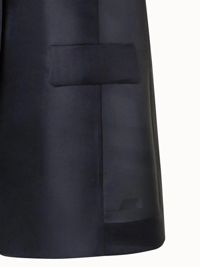 Tailored Sheer Silk Gilet Black Women Akris Jackets