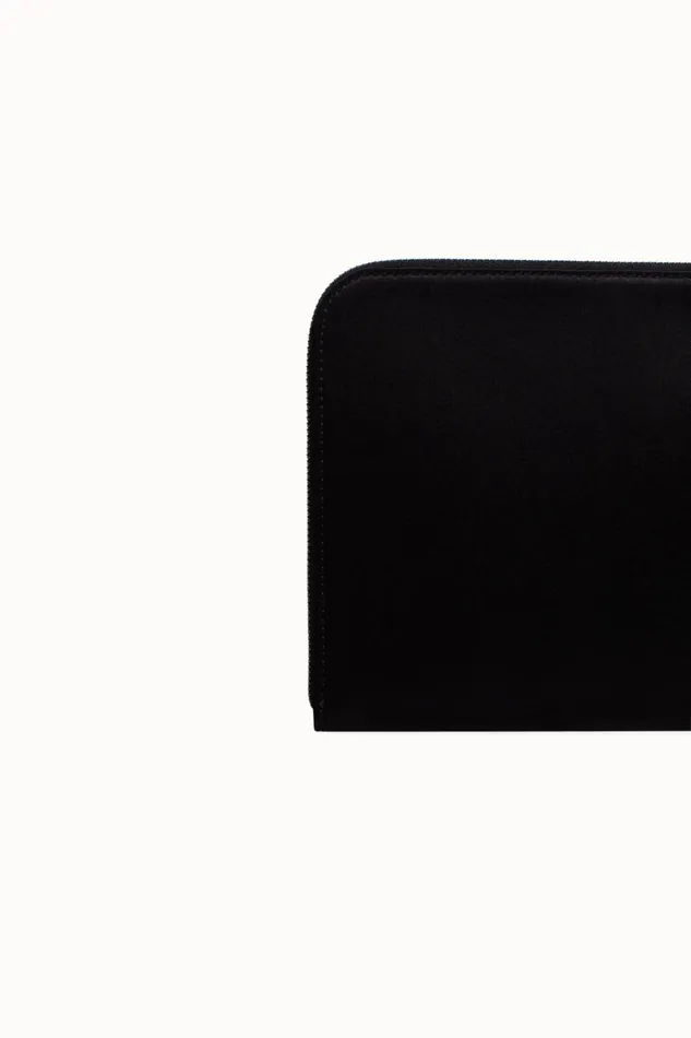 Tassel Pouch In Satin Fabric Black Women Akris Mini Bags