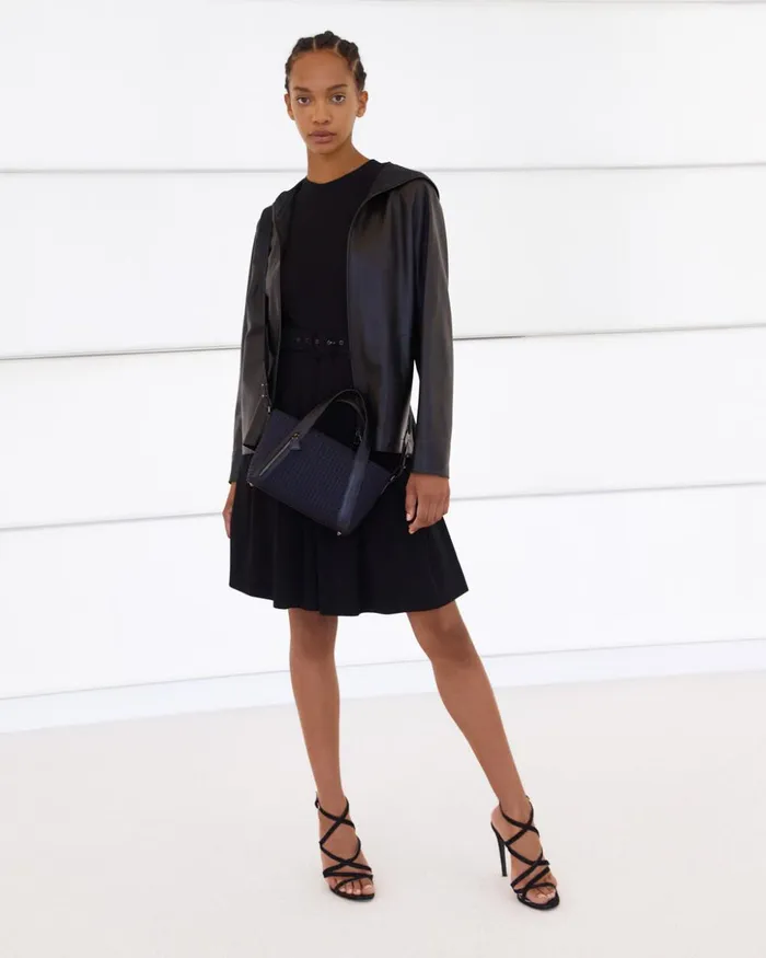 Techno Trapezoid Little Alexa Bag Black Women Akris Crossbody Bags