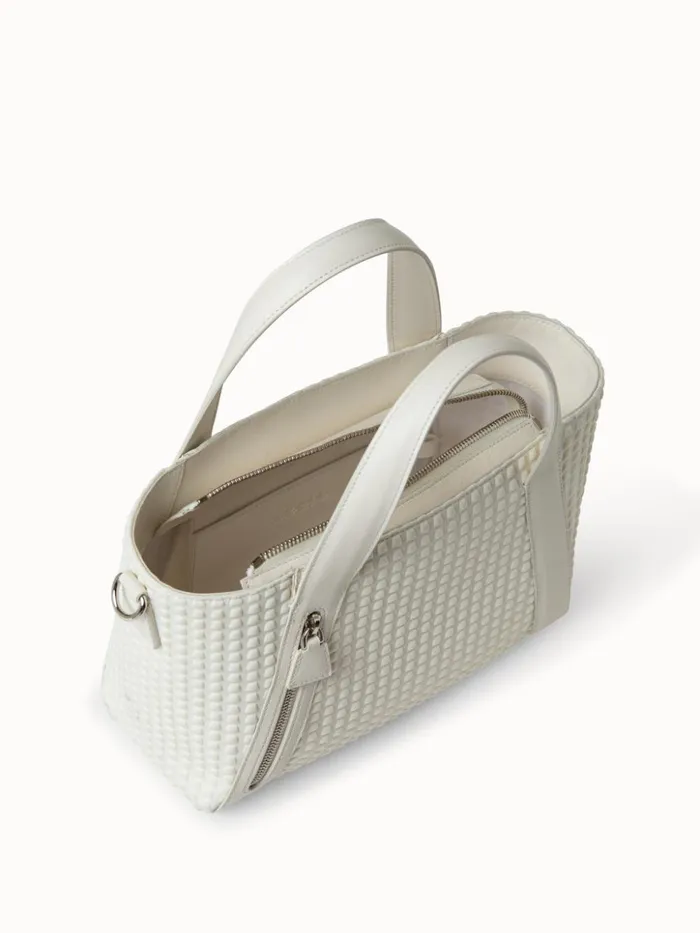 Techno Trapezoid Little Alexa Bag White Women Akris Top Handle Bags