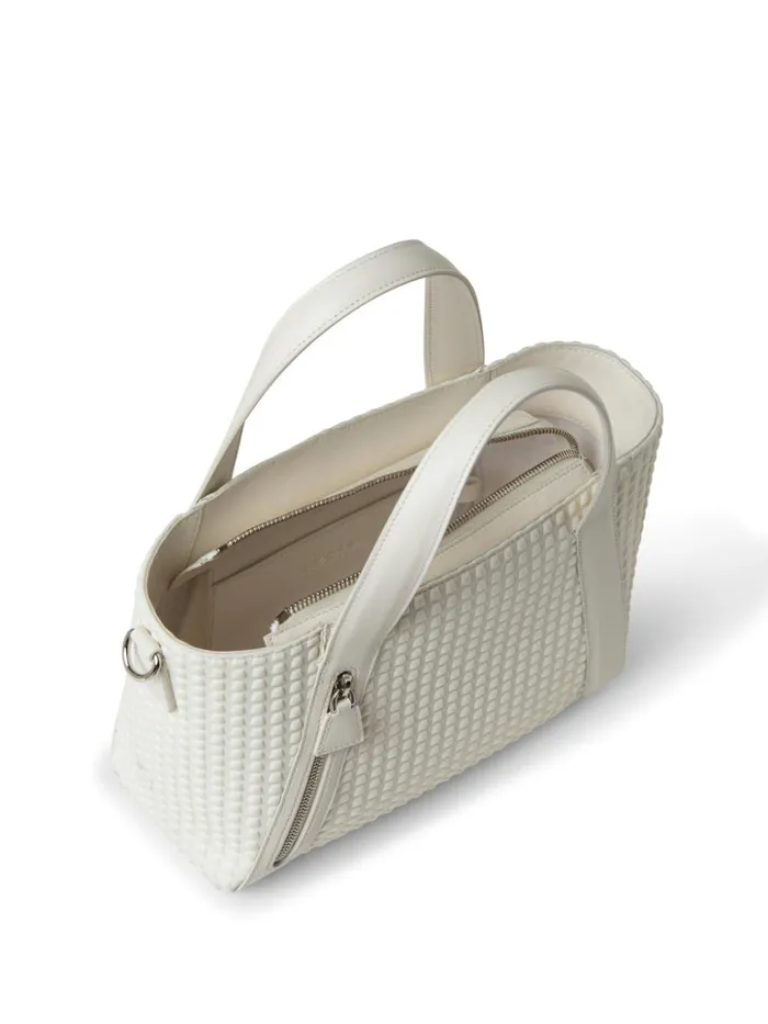 Techno Trapezoid Little Alexa Bag White Women Akris Top Handle Bags