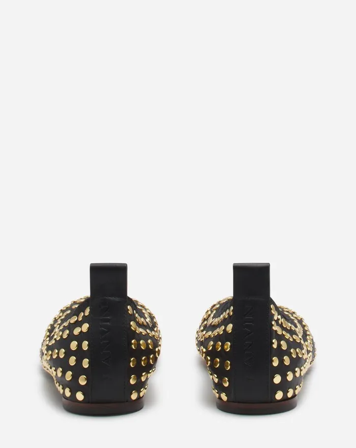 The Leather Ballerina Flat With Studs Black Women Lanvin Loafers The Leather Ballerina Flat With Studs Black Women Lanvin Loafers