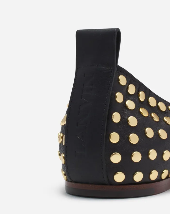 The Leather Ballerina Flat With Studs Black Women Lanvin Loafers The Leather Ballerina Flat With Studs Black Women Lanvin Loafers