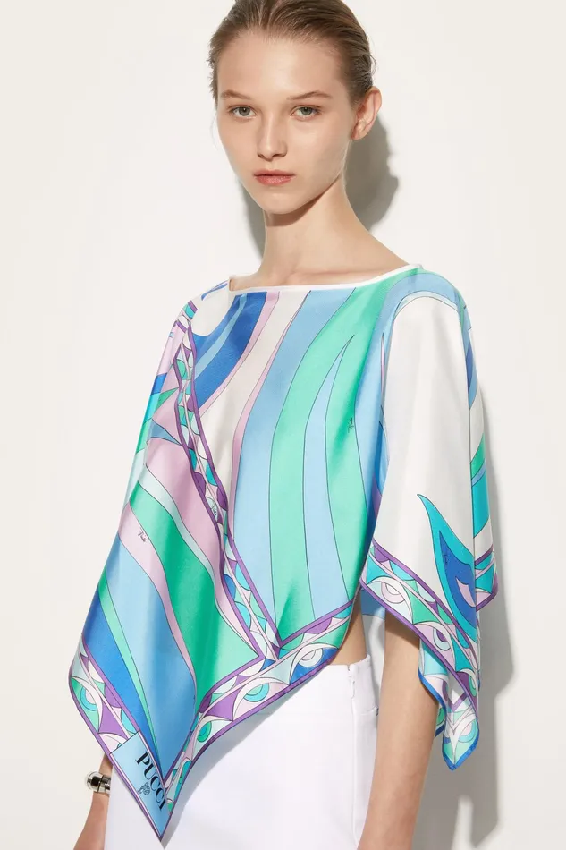 Tops And Shirts Women PUCCI CigniPrint Silk Top