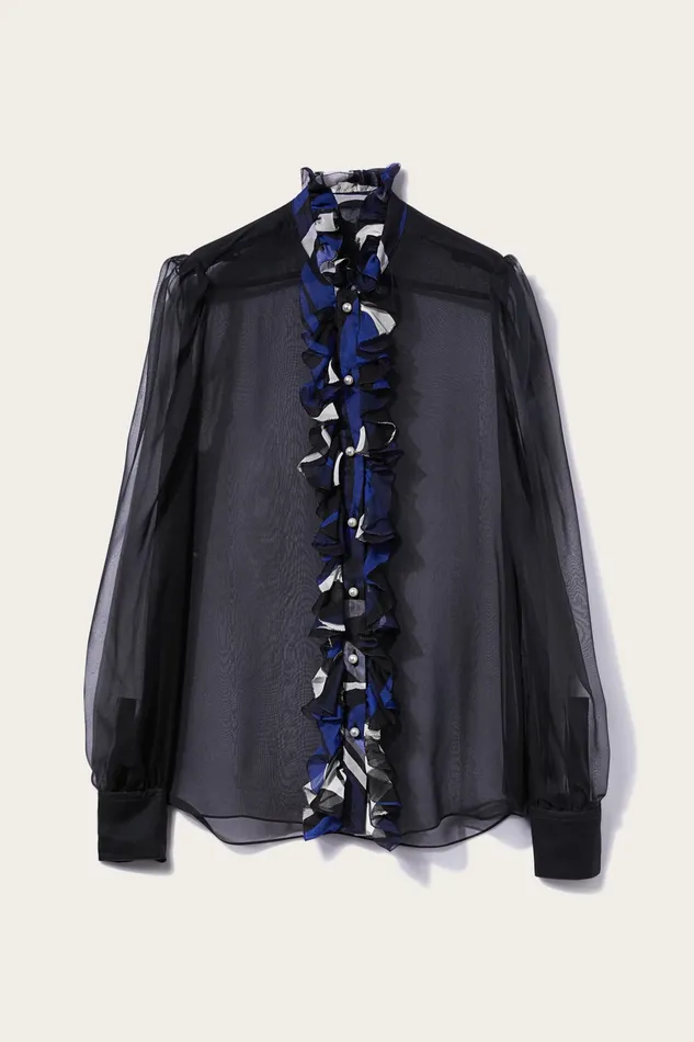 Tops And Shirts Women PUCCI Ruffled Silk Shirt