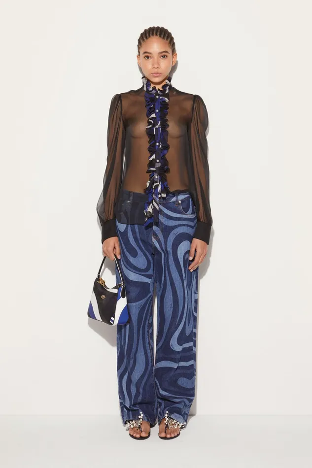 Tops And Shirts Women PUCCI Ruffled Silk Shirt