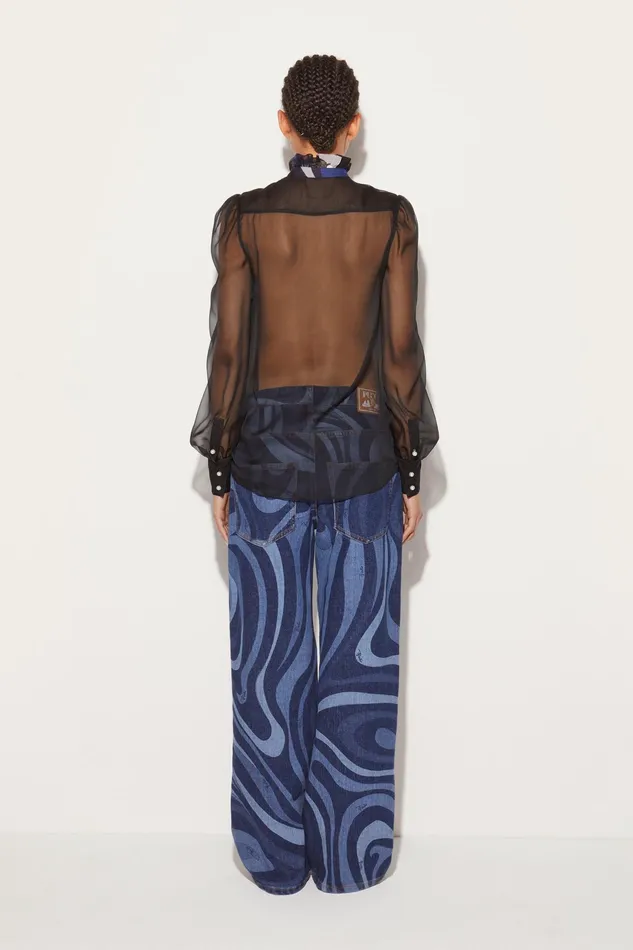 Tops And Shirts Women PUCCI Ruffled Silk Shirt