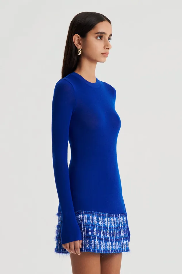 Tops BABYWOOL CREW SWEATER COBALT 8211 Scanlan Theodore Women