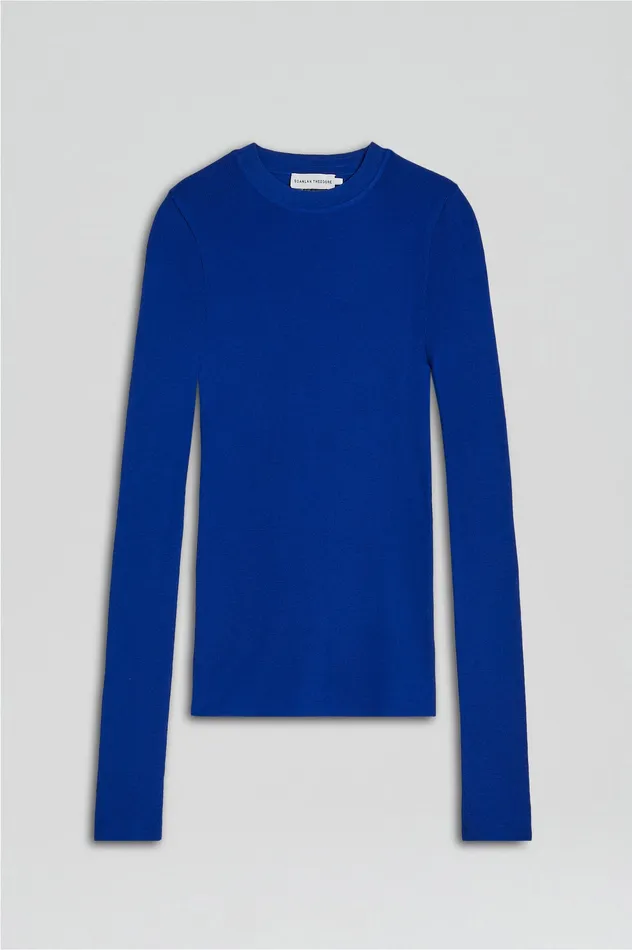 Tops BABYWOOL CREW SWEATER COBALT 8211 Scanlan Theodore Women