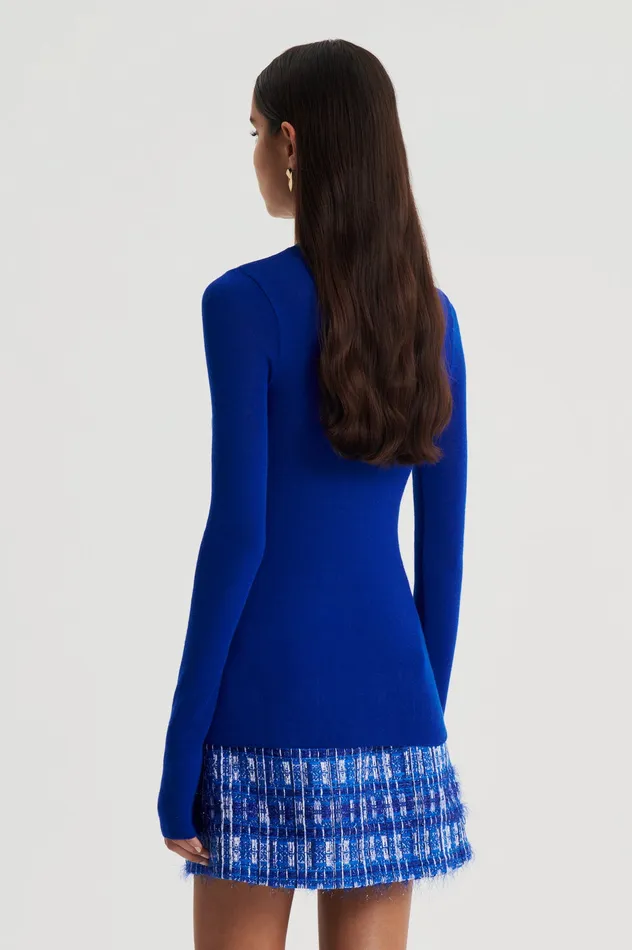 Tops BABYWOOL CREW SWEATER COBALT 8211 Scanlan Theodore Women