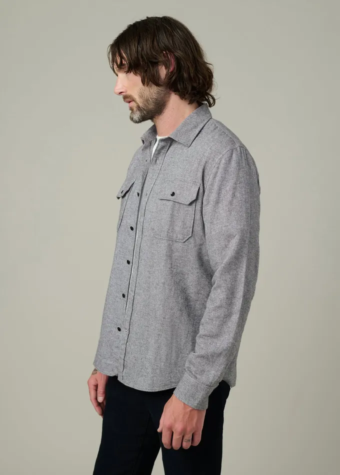 Tops Tees Men CHESTER FLANNEL SHIRT Heather Grey Joe8217s Jeans