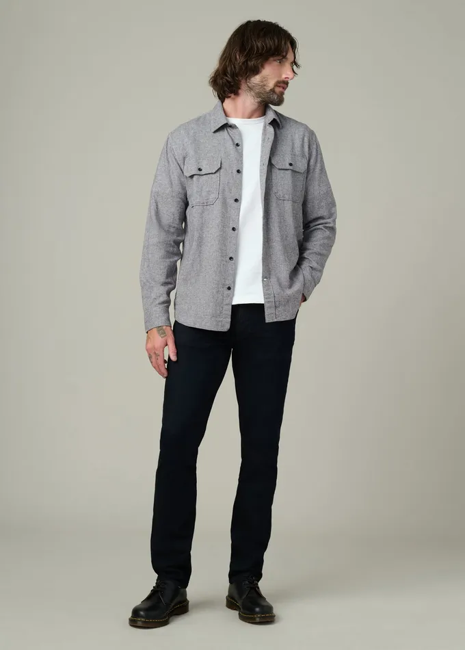 Tops Tees Men CHESTER FLANNEL SHIRT Heather Grey Joe8217s Jeans