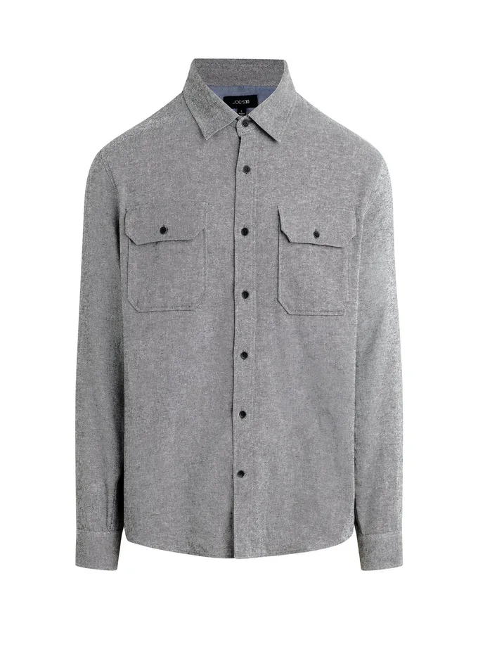 Tops Tees Men CHESTER FLANNEL SHIRT Heather Grey Joe8217s Jeans