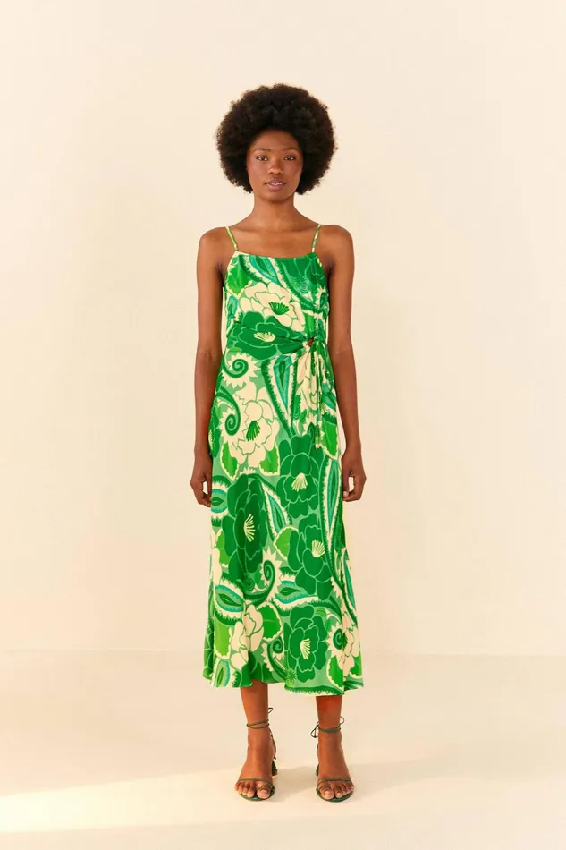 Tropical Groove Circle Cut Out Midi Dress Women Farm Rio Midi Dresses