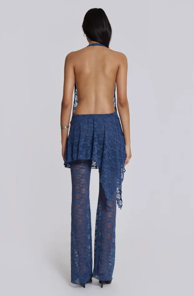 Trousers Women Jaded London Blue Riva Lace Coord Set