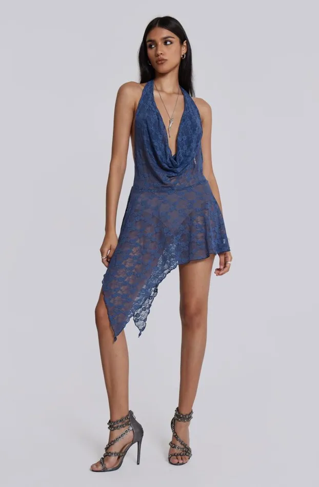 Trousers Women Jaded London Blue Riva Lace Coord Set