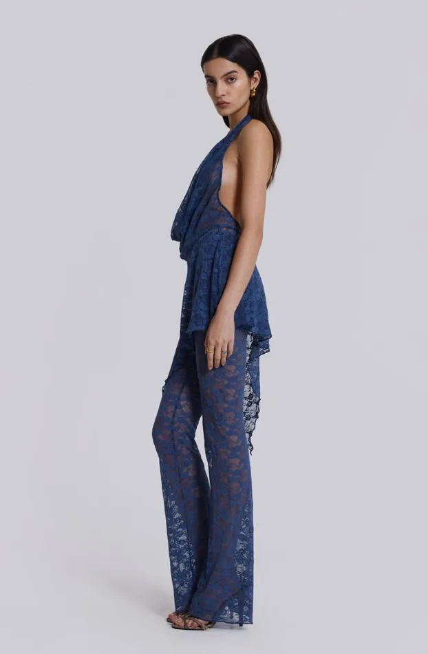Trousers Women Jaded London Blue Riva Lace Coord Set