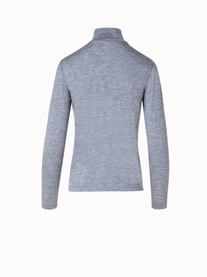 Turtleneck Shirt From Cashmere Silk Quarzite Women Akris Cashmere