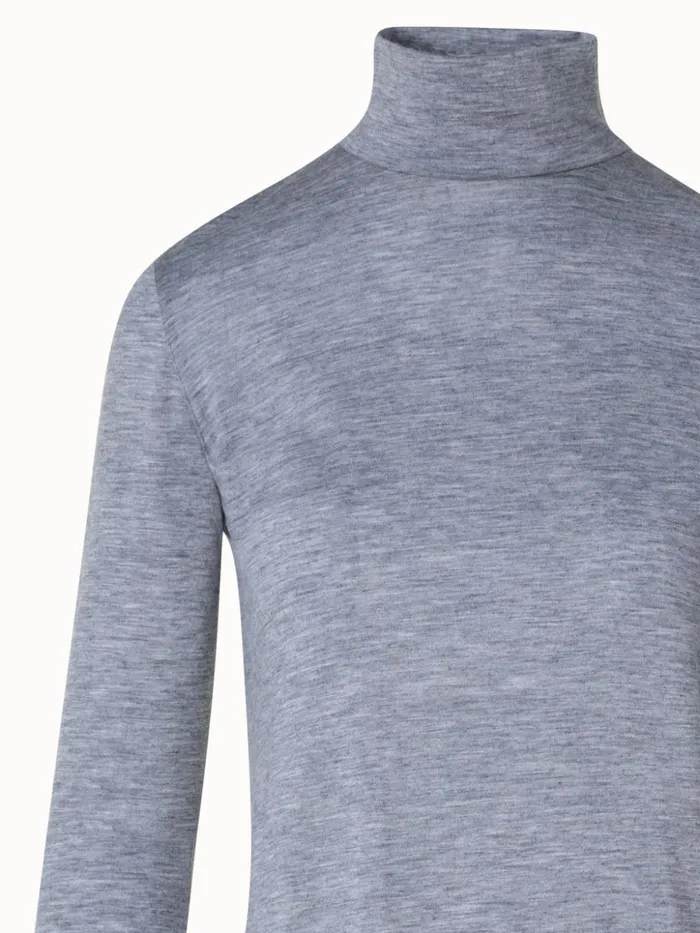 Turtleneck Shirt From Cashmere Silk Quarzite Women Akris Cashmere