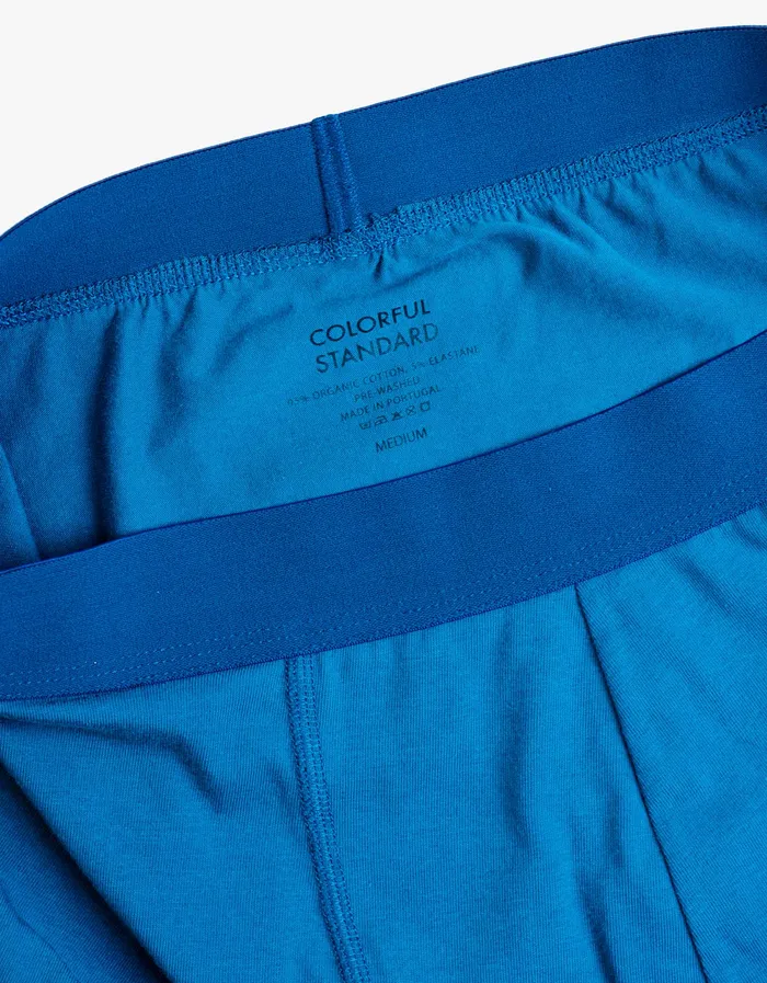 Underwear Classic Organic Boxer Briefs 8211 Pacific Blue Colorfulstandard Men