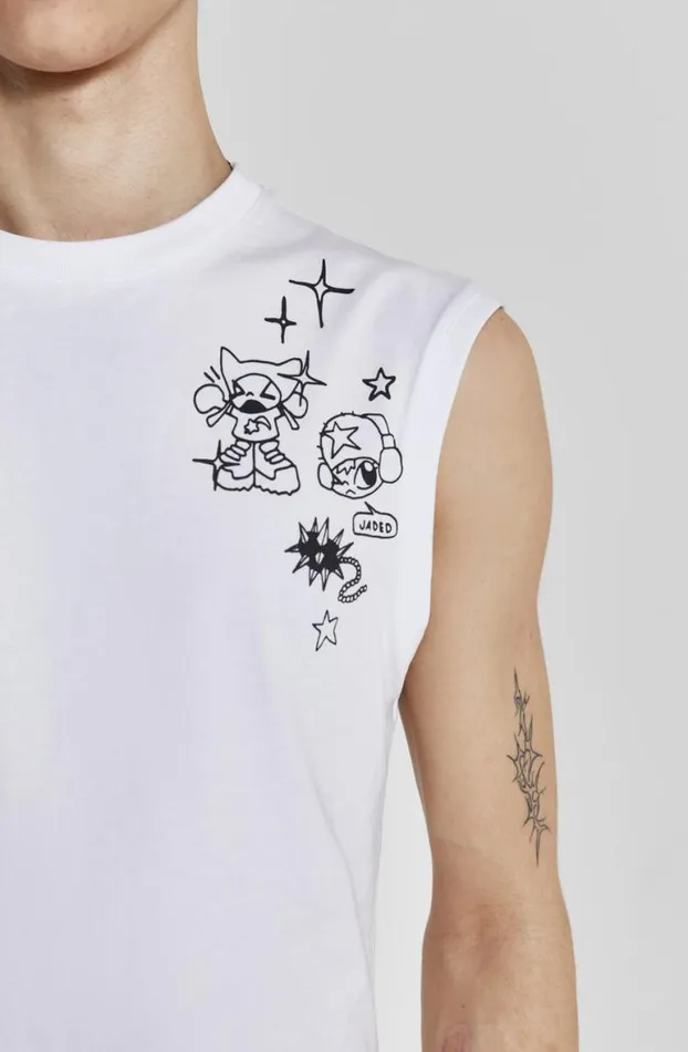 Vests Men Jaded London Stars And Spikes Tank