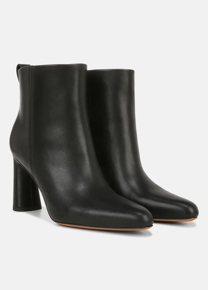 Vince Boots Women Hillside Leather Ankle Boot Black
