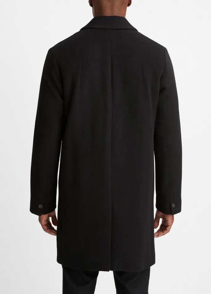 Vince Jackets and Outerwear Men Classic WoolBlend Coat Black