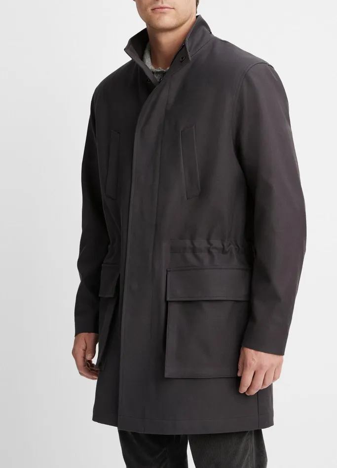Vince Jackets and Outerwear Men SherpaLined Parka Soft Blackdeco Cream