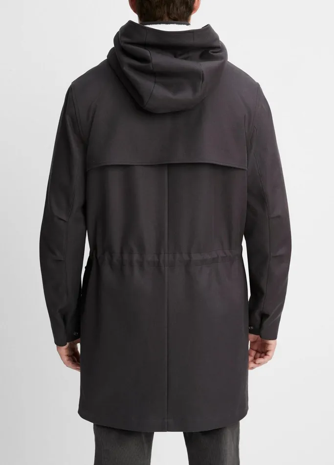 Vince Jackets and Outerwear Men SherpaLined Parka Soft Blackdeco Cream