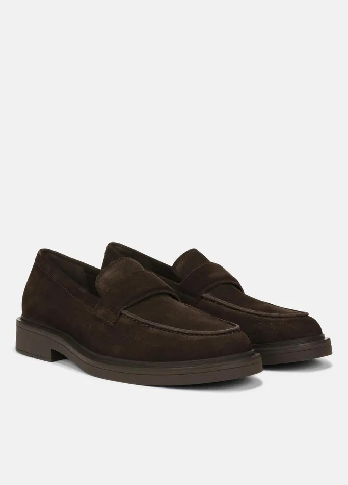 Vince Loafers and LaceUps Men Eston Suede Loafer Cocoa Brown