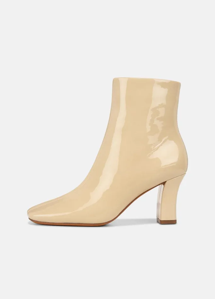 Vince Loafers and Mules Women Charli Patent Leather Ankle Boot Macadamia Beige