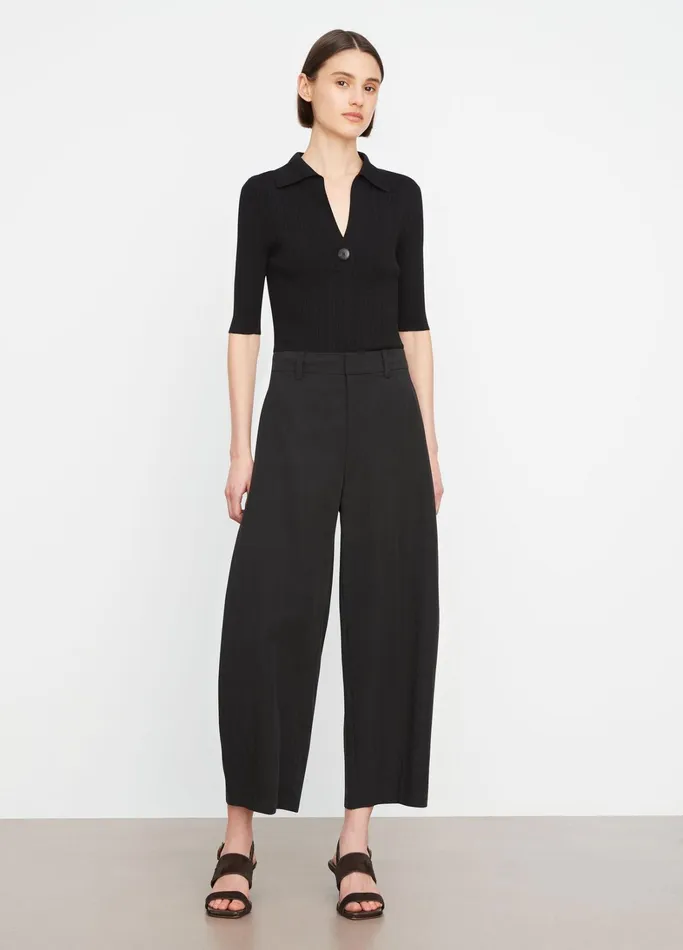 Vince Pants and Shorts Women MidRise Sculpted Cropped Pant Black
