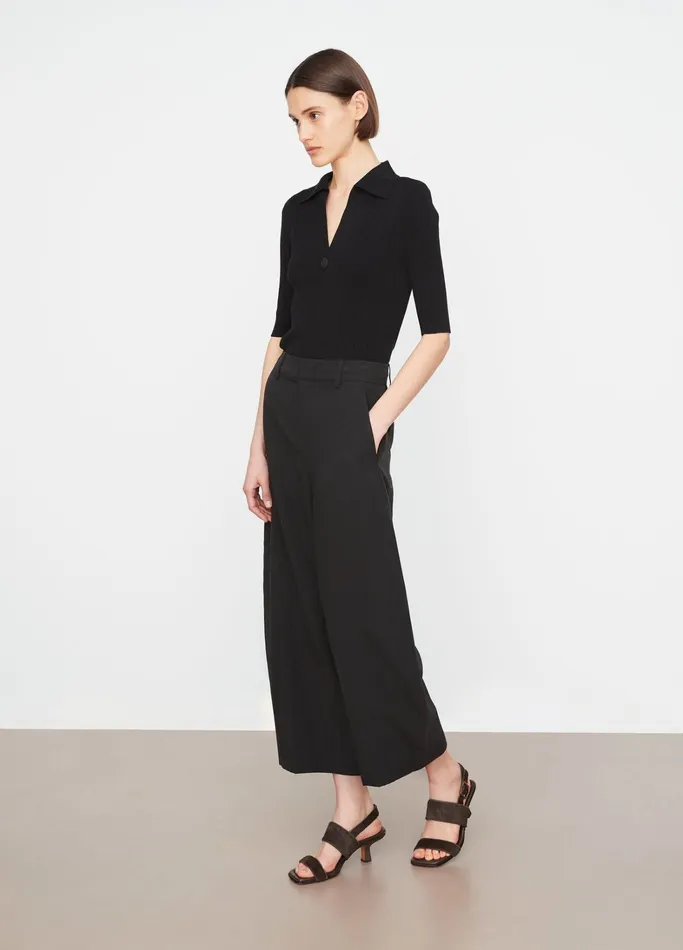 Vince Pants and Shorts Women MidRise Sculpted Cropped Pant Black
