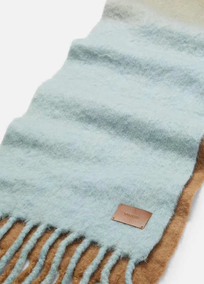 Vince Scarves Hats and Gloves Women AlpacaBlend DipDye Scarf Sea Mist Mink