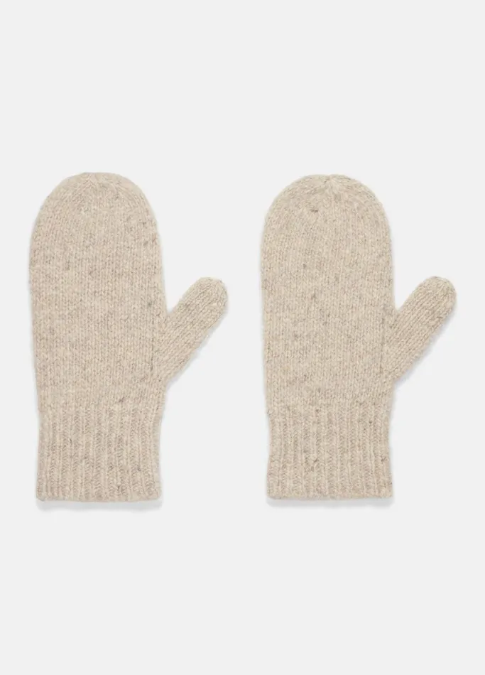 Vince Scarves Hats and Gloves Women Cashmere Donegal Mitten Biscuit