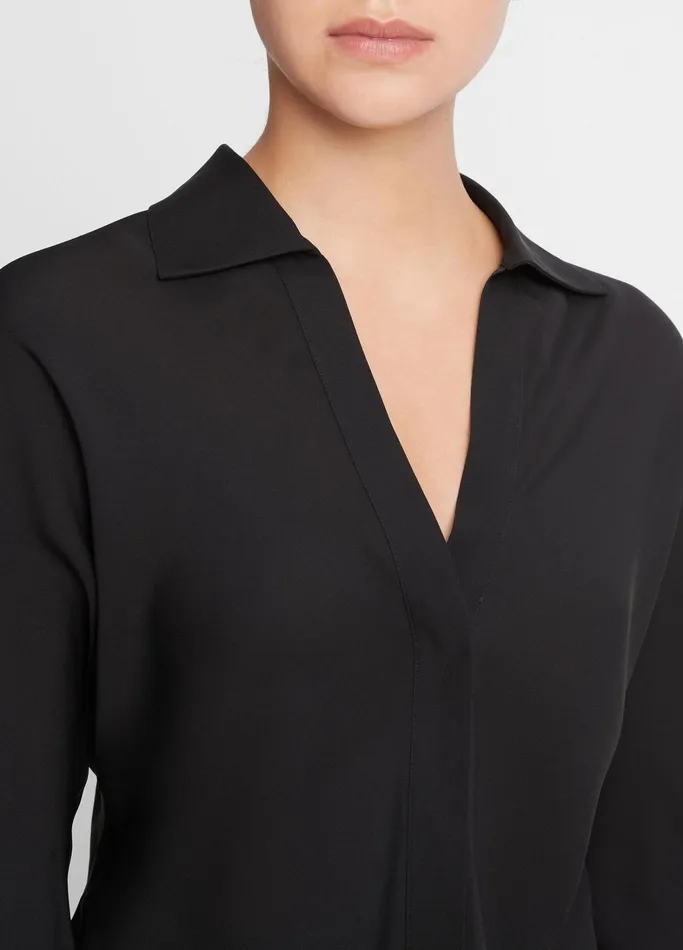 Vince Shirts and Tops Women Silk Bias DolmanSleeve Shirt Black