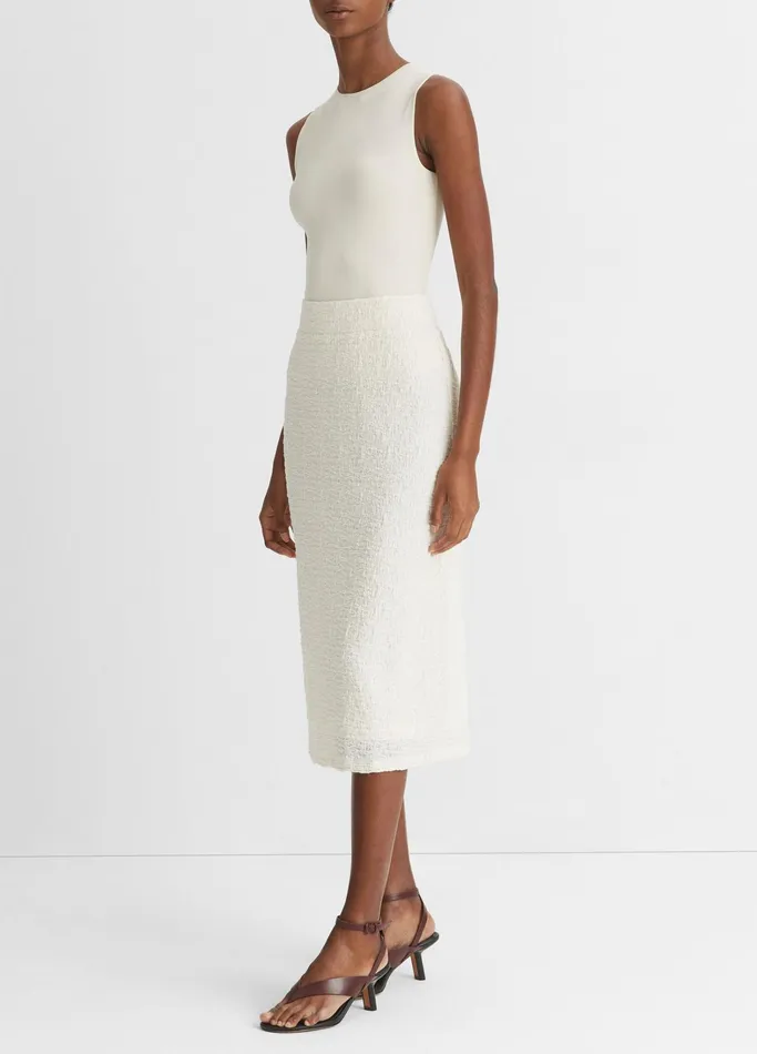 Vince Skirts Women Smocked Skirt Gesso