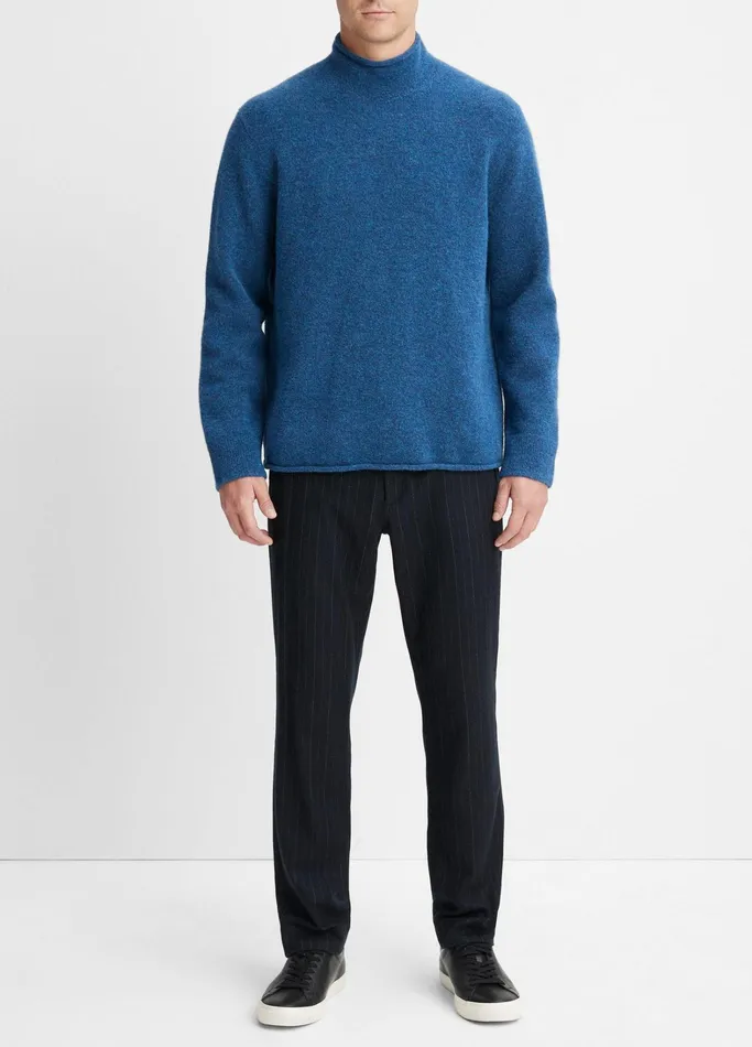Vince Sweaters Men Airspun RollNeck Sweater Bright Indigo