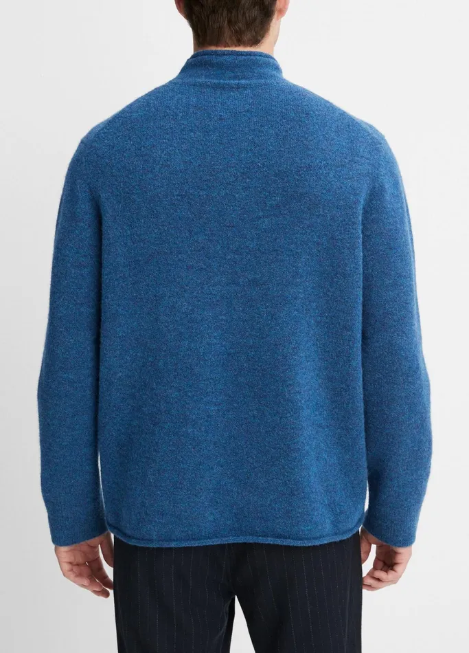 Vince Sweaters Men Airspun RollNeck Sweater Bright Indigo
