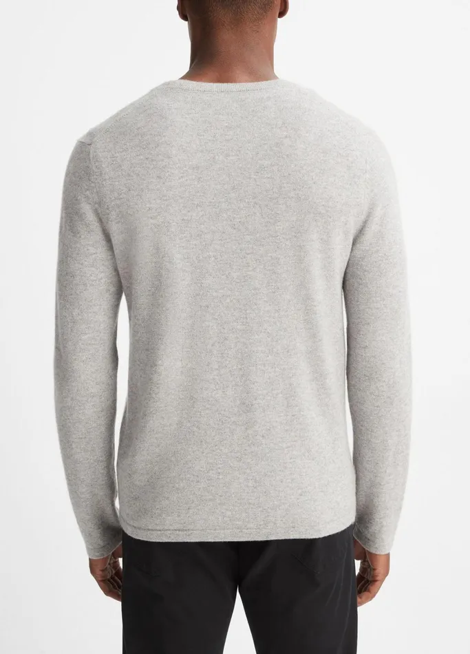 Vince Sweaters Men Cashmere Crew Neck Sweater Heather Grey