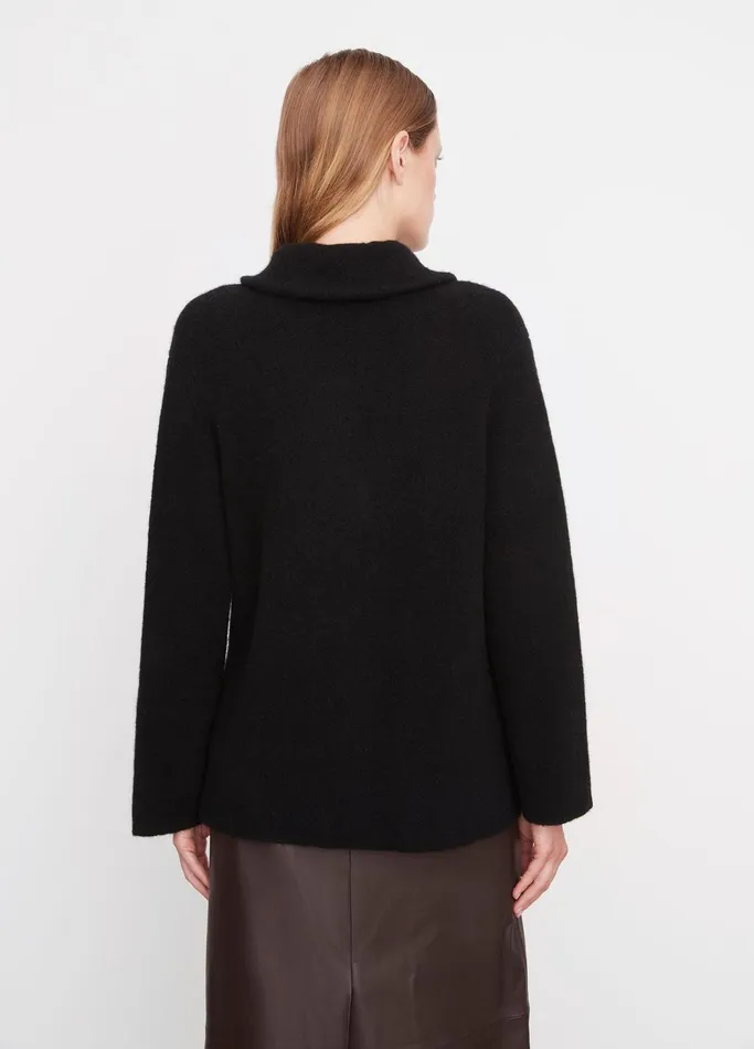 Vince Sweaters Women Button Collared Cardigan Black