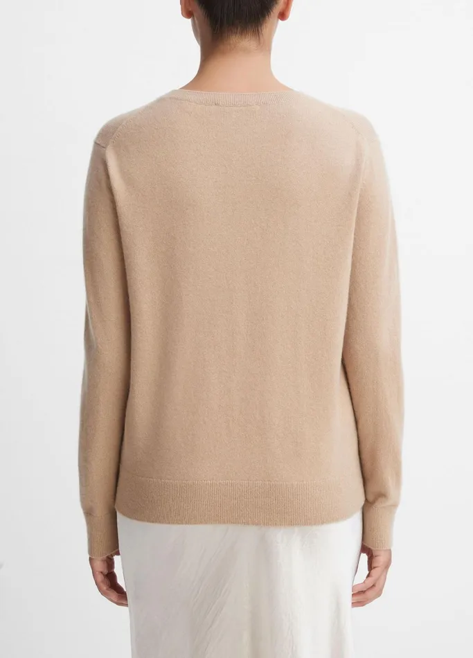 Vince Sweaters Women Cashmere Weekend VNeck Sweater Camel