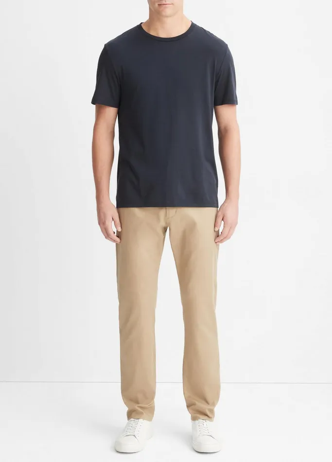 Vince TShirts and Polos Men Pima Cotton Crew Neck TShirt Coastal Blue