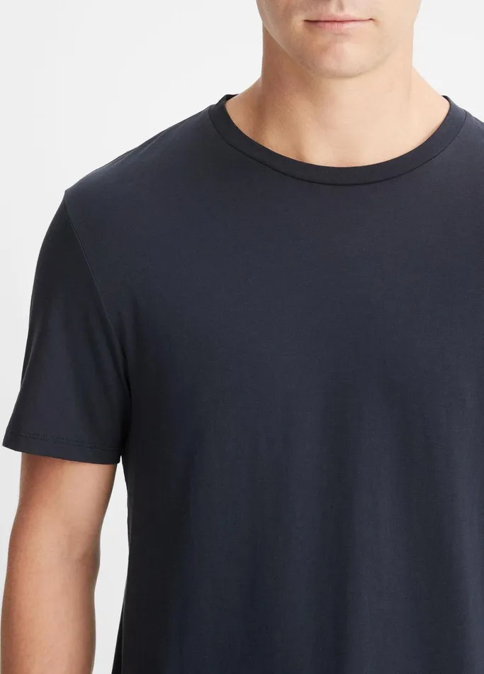 Vince TShirts and Polos Men Pima Cotton Crew Neck TShirt Coastal Blue