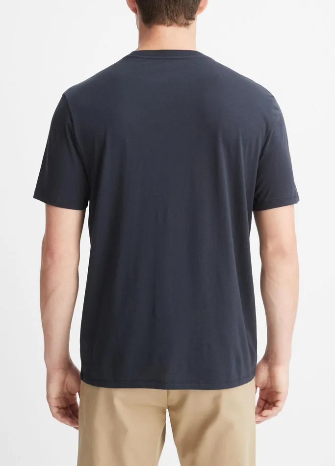 Vince TShirts and Polos Men Pima Cotton Crew Neck TShirt Coastal Blue