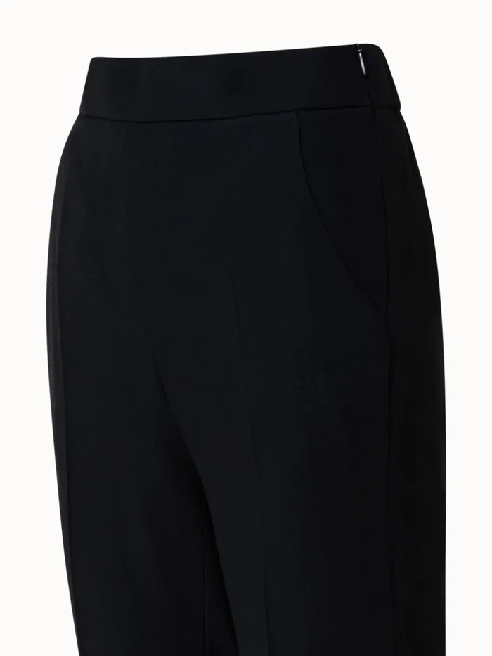 Viscose Crpe Tapered Pants Black Women Akris Pants