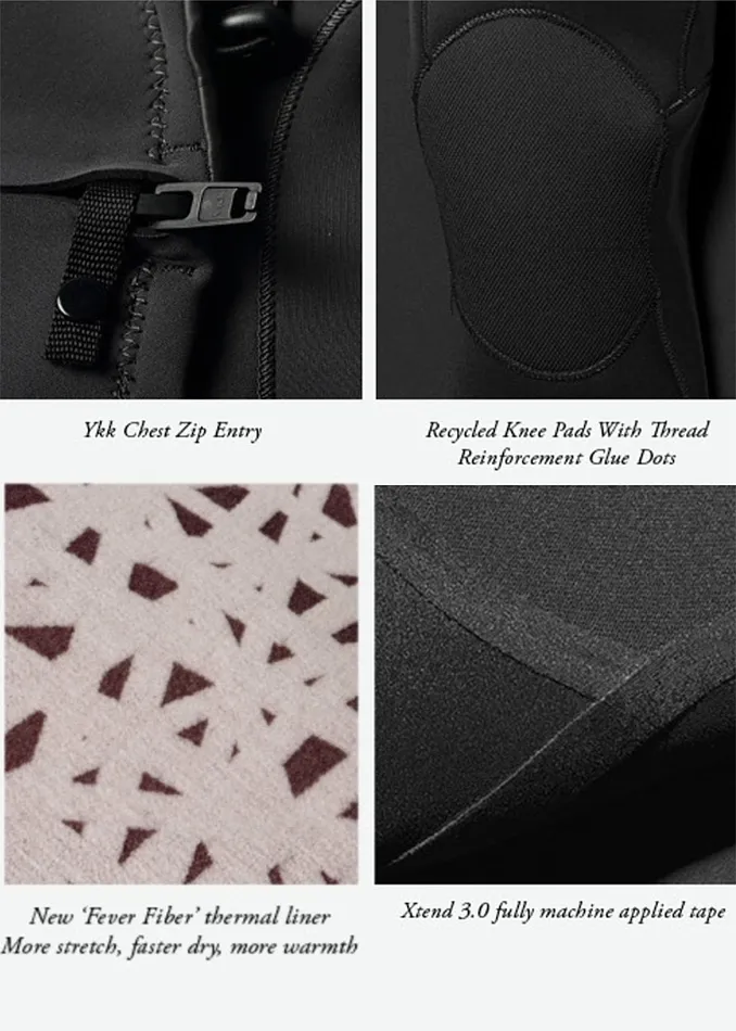 Vissla 7 Seas 543 Full Hooded Chest Zip Wetsuit Black Men Hooded Wetsuits Vissla 7 Seas 543 Full Hooded Chest Zip Wetsuit Black Men Hooded Wetsuits