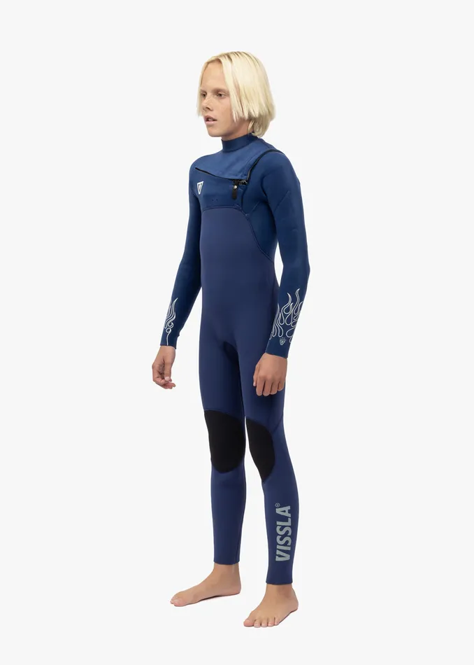 Vissla Wetsuits Youth High Seas Boys Fire 43 Full Chest Zip Wetsuit DEEP ROYAL Vissla Wetsuits Youth High Seas Boys Fire 43 Full Chest Zip Wetsuit DEEP ROYAL